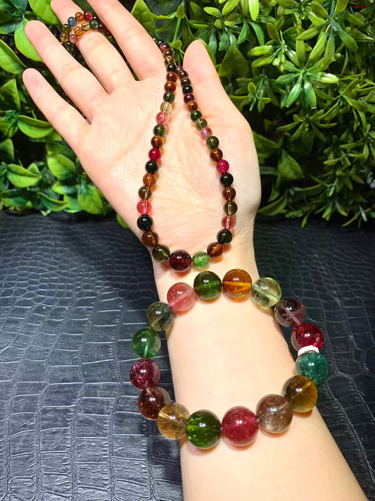 老佛爺的最愛--碧璽組（塔鍊5萬+手串12厘米15萬）可拆賣